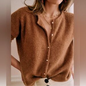 Sezane Gaspard Cardigan Camel XS